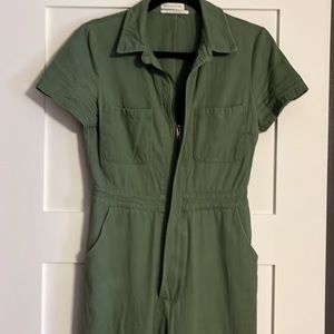 Urban Outfitters Small Green Denim Jumpsuit